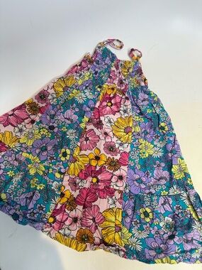 Penelope Mack Floral Halter Dress in Pink, Yellow, Purple, Teal